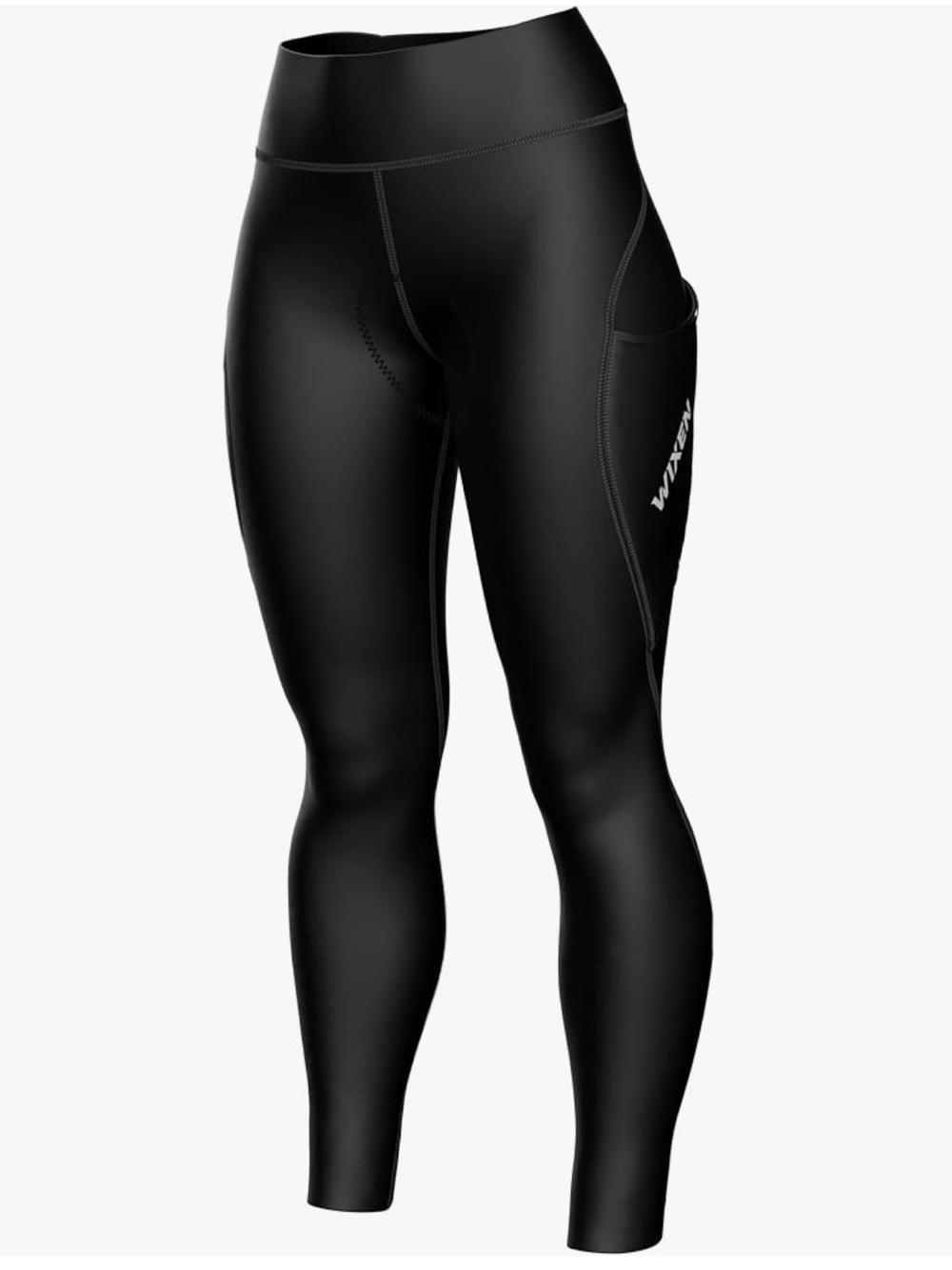 WIXEN Black Fleece Lined Padded Seat Cycling Pants XL NWT